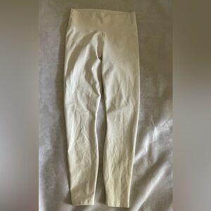 Fabletics PowerHold Cream Leggings Women’s Small High Rise Sculpting Activewear